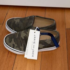 Janie and Jack Kids Green Camouflage Sneakers